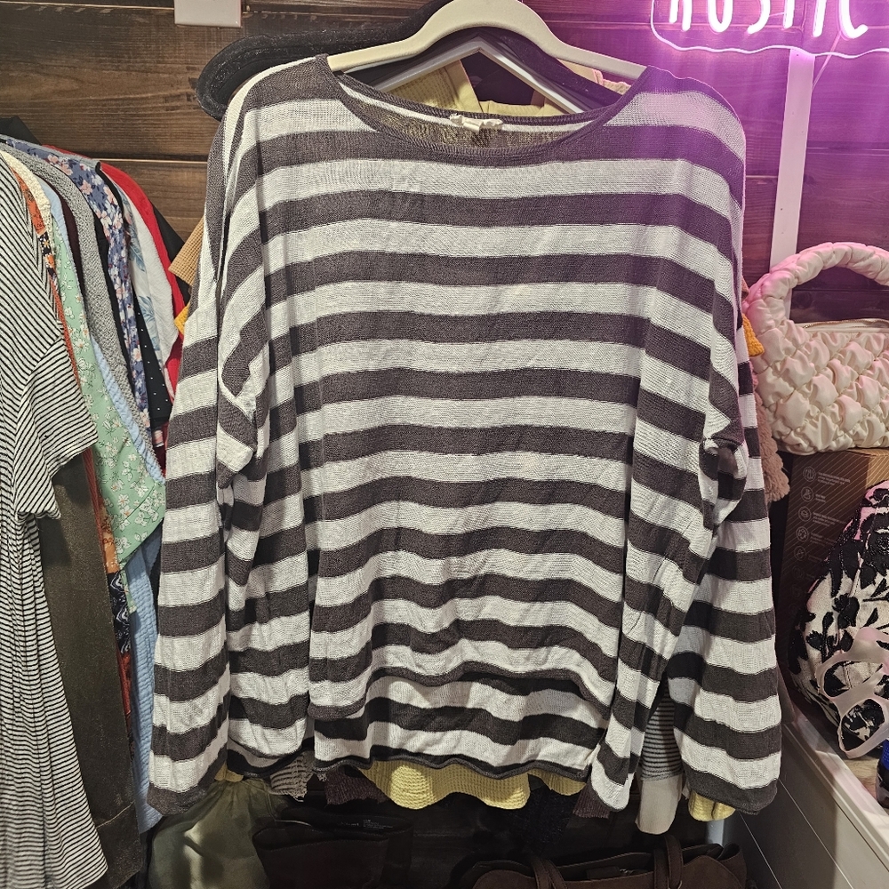 Eileen Fisher Organic Linen Dolman Sleeve Boxy Cozy Prarie CabinCore Top - Picture 5 of 16